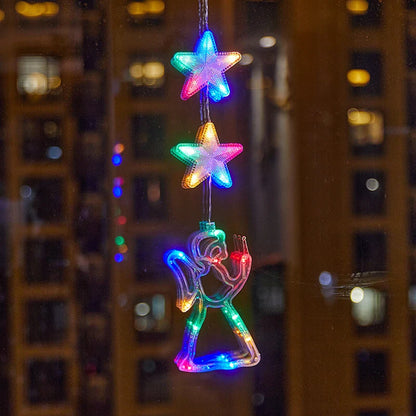 🎄❄️ DIY Christmas Snowflake Suction Cup LED Lights ✨ | Battery Operated, Warm & Multi-Colour, Window Suction Lights, Christmas Home & Party Decor