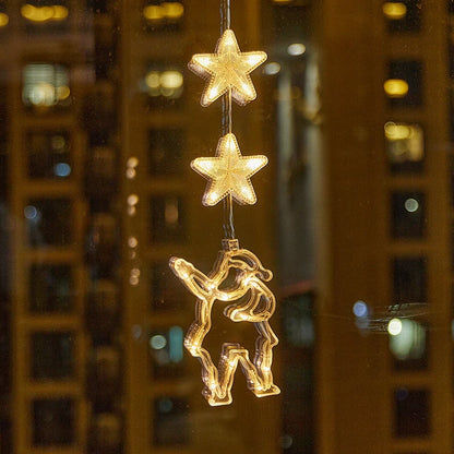 🎄❄️ DIY Christmas Snowflake Suction Cup LED Lights ✨ | Battery Operated, Warm & Multi-Colour, Window Suction Lights, Christmas Home & Party Decor