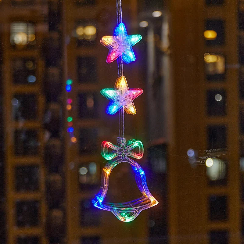 🎄❄️ DIY Christmas Snowflake Suction Cup LED Lights ✨ | Battery Operated, Warm & Multi-Colour, Window Suction Lights, Christmas Home & Party Decor