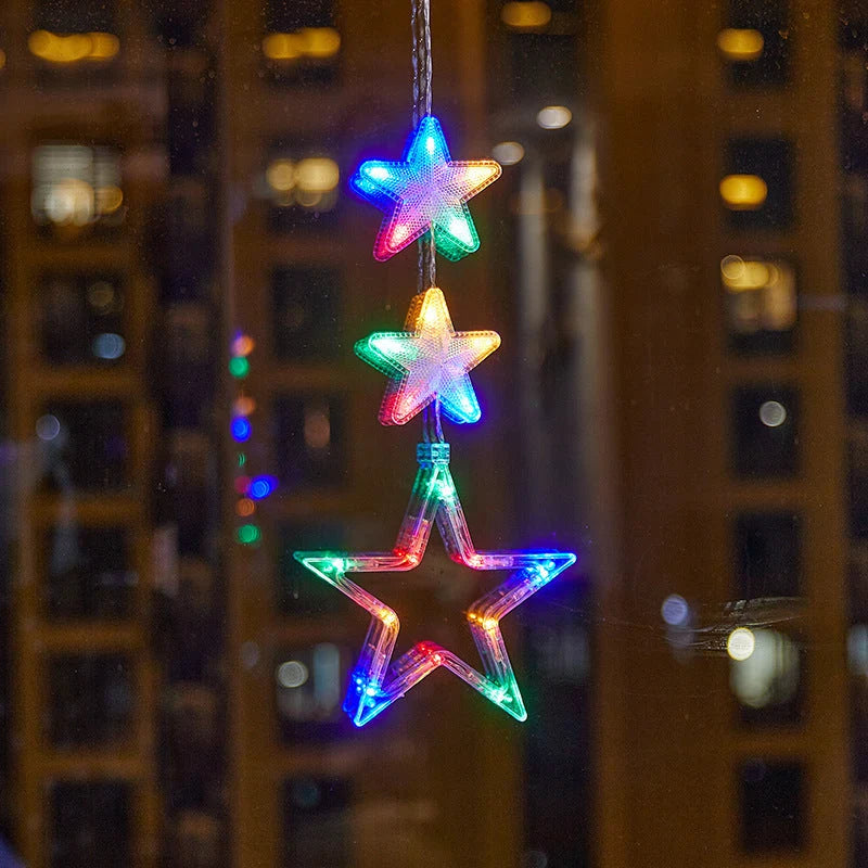 🎄❄️ DIY Christmas Snowflake Suction Cup LED Lights ✨ | Battery Operated, Warm & Multi-Colour, Window Suction Lights, Christmas Home & Party Decor