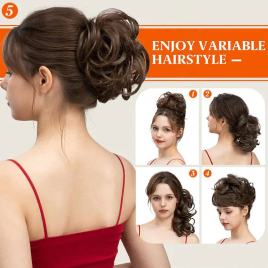 👱‍♀️ 49% Off! ✨ Messy Side Comb Hair Bun – Instant Voluminous Updo Clip-in – 10-second Effortless Styling, Slip-proof All-day Hold, Premium Heat-friendly Fiber Up To 160°c & Lightweight Only 90g – 3 Placement Styles 🎀