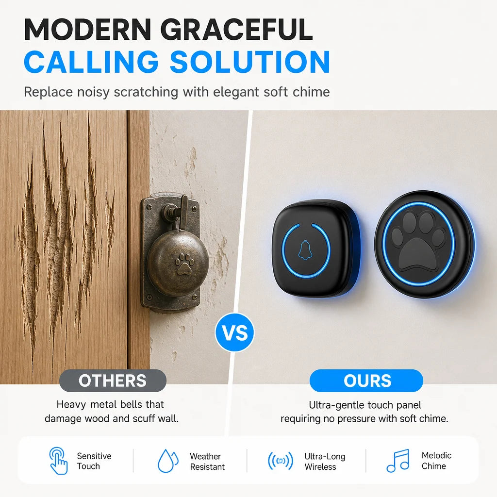 🐶wireless Touch Activated Pet Doorbell