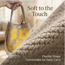 🌼✨Hand-crocheted floral tote bag 🌼✨