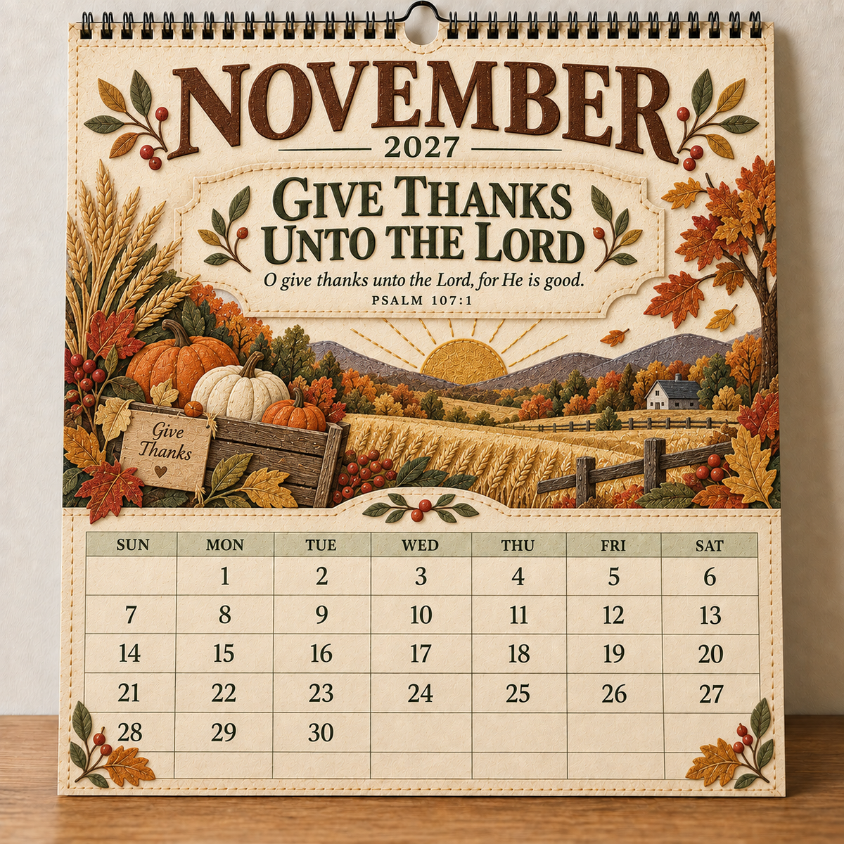 ✝️ 2027 Psalms of Comfort & Strength Wall Calendar