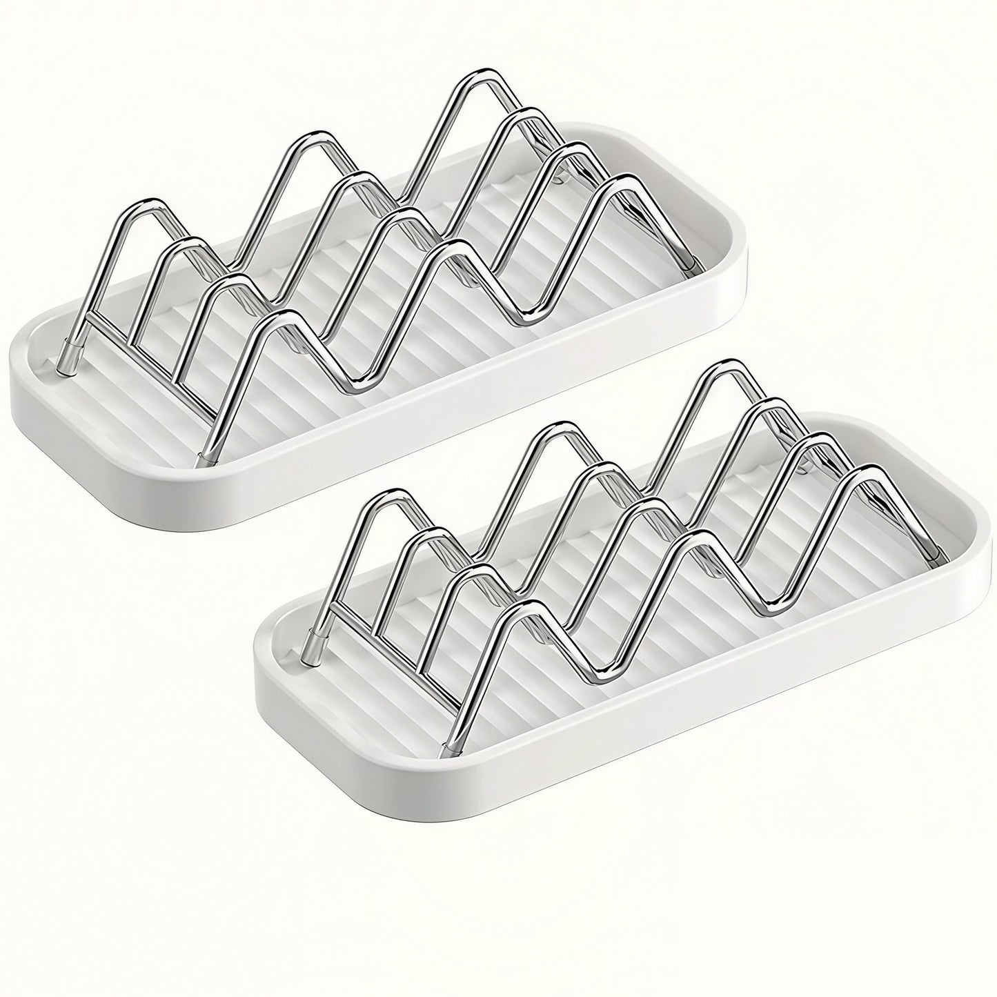 ✨Wavy stainless steel soap dish, suitable for holding soap and sponges💧