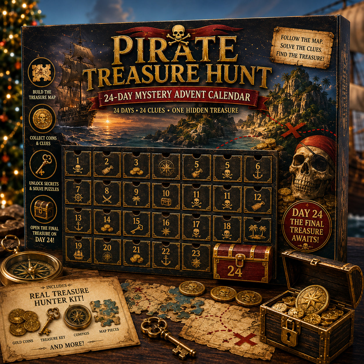 ⏳ Last Day 49% OFF – 24-Day Mystery Adventure Advent Calendar Collection | 24 Clues, Hands-On Puzzles & One Final Reveal