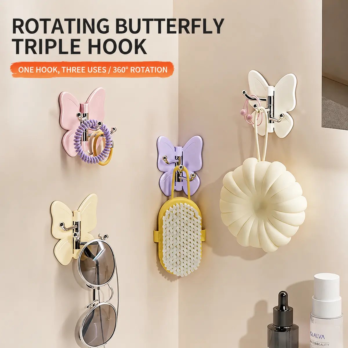 🔥2026 SALE - No Drilling Swivel Butterfly Hook