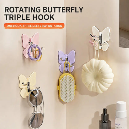 🔥2026 SALE - No Drilling Swivel Butterfly Hook
