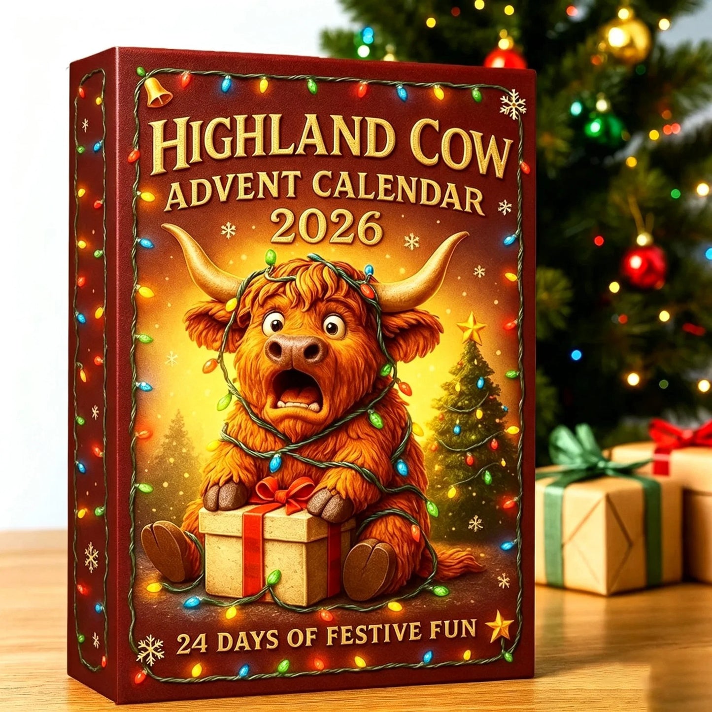 🏆Limited Time Sale 49% OFF 🎄🐮Highland Cow Advent Calendar 2026 – 24-Day Christmas Countdown with Cute Highland Cow Figurines