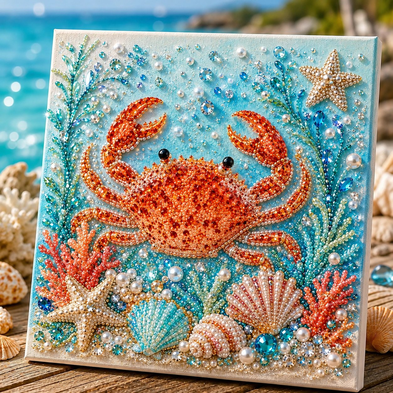 🔥Last Day 49% OFF - 🌊✨Ocean Theme Pearl Art DIY Kit(📦Buy 3 Free Shipping)