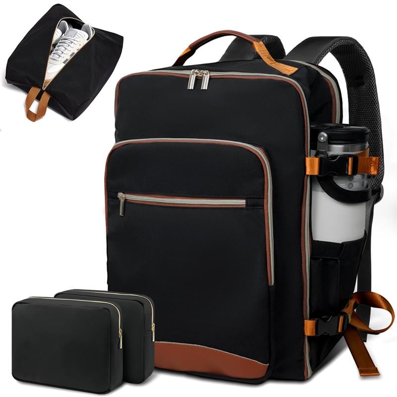 🌍 40-liter airline-approved travel backpack, comes with 3 storage bags, and can replace a 20-inch suitcase. 🛍️
