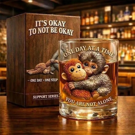 🐵Punch the Monkey Whiskey Glass