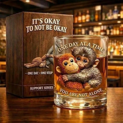 🐵Punch the Monkey Whiskey Glass