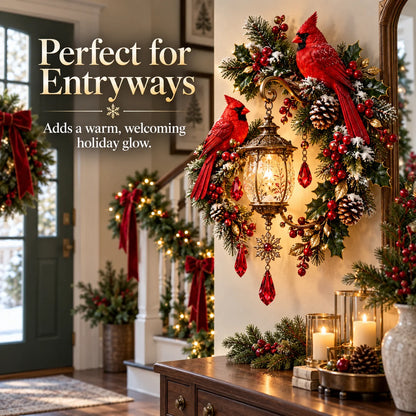 🔥😍Cardinal Lantern Wall Decor – A Warm Holiday Glow