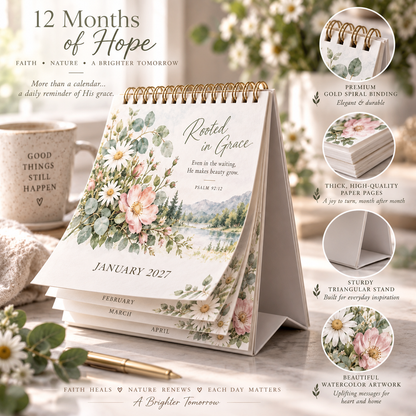 🌿2027 Faith Over Fear Desk Calendar✨