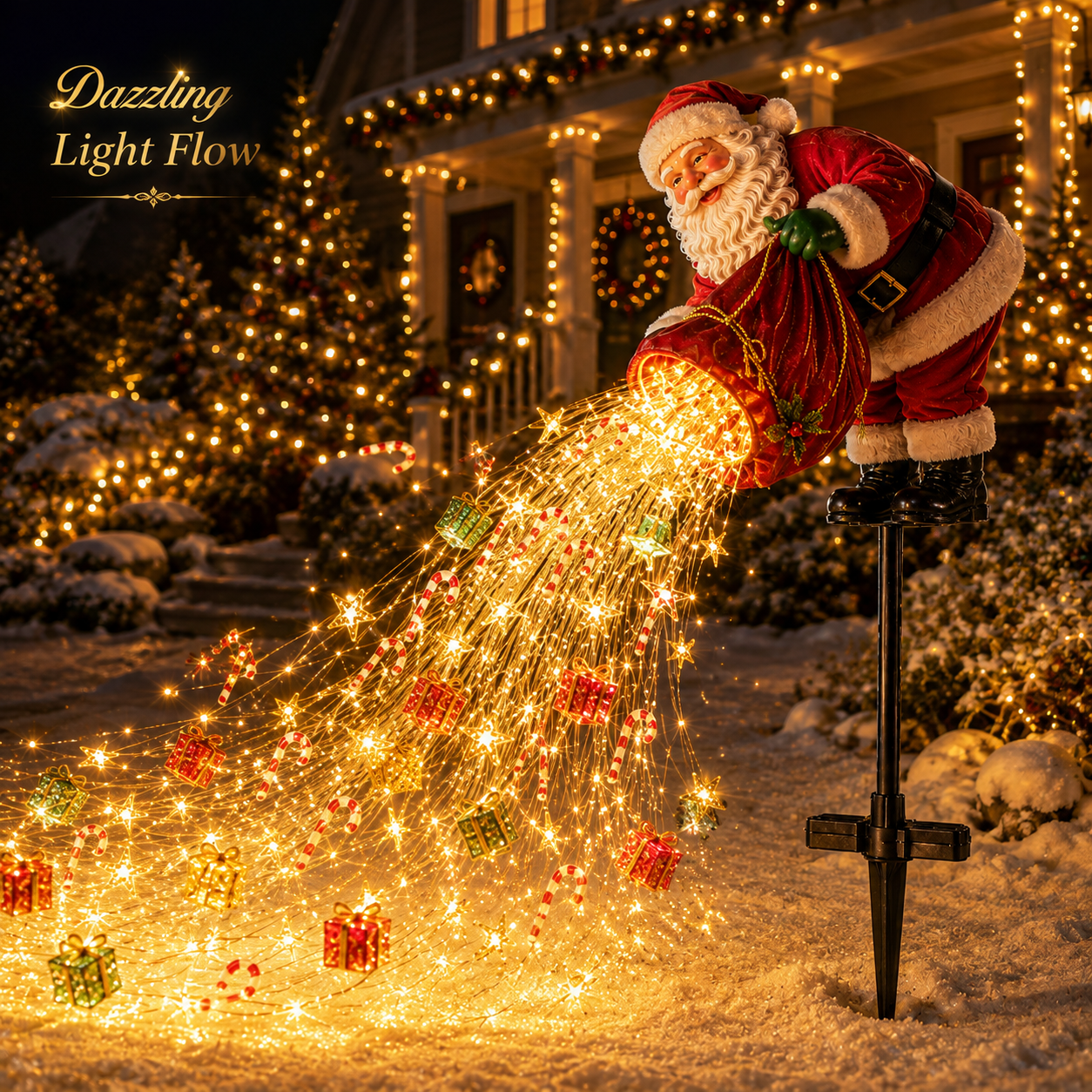 🎁48% OFF🎁 Santa’s Magic Pour™ – Flowing LED Christmas Garden Light