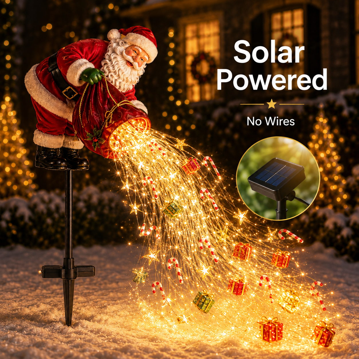 🎁48% OFF🎁 Santa’s Magic Pour™ – Flowing LED Christmas Garden Light