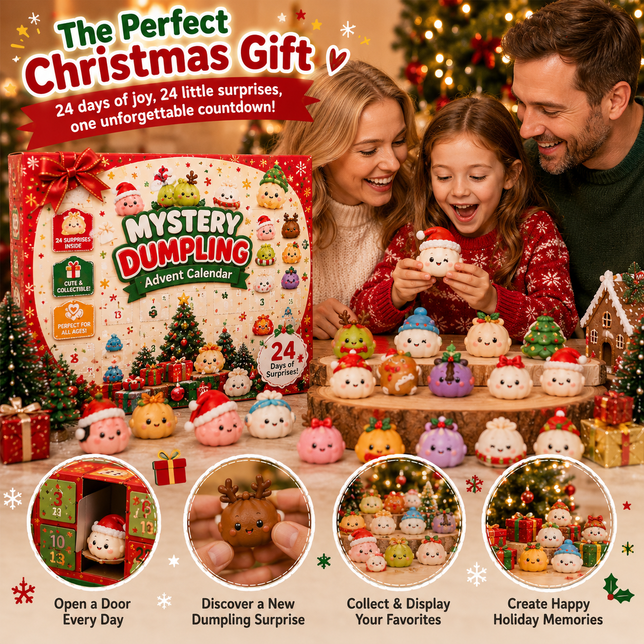 🎄 24 Days of Mystery Dumpling Surprises Advent Calendar