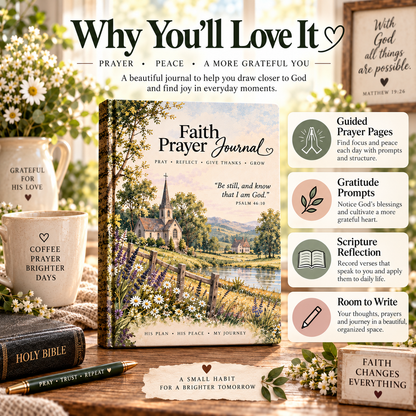✝️Faith Prayer Journal – Guided Christian Prayer, Gratitude & Scripture Reflection Journal – Meaningful Gift for Family, Friends & Church Community