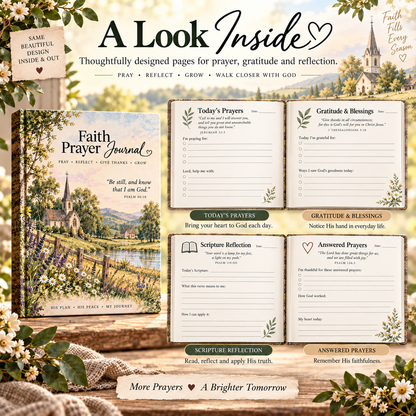✝️Faith Prayer Journal – Guided Christian Prayer, Gratitude & Scripture Reflection Journal – Meaningful Gift for Family, Friends & Church Community