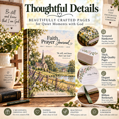 ✝️Faith Prayer Journal – Guided Christian Prayer, Gratitude & Scripture Reflection Journal – Meaningful Gift for Family, Friends & Church Community