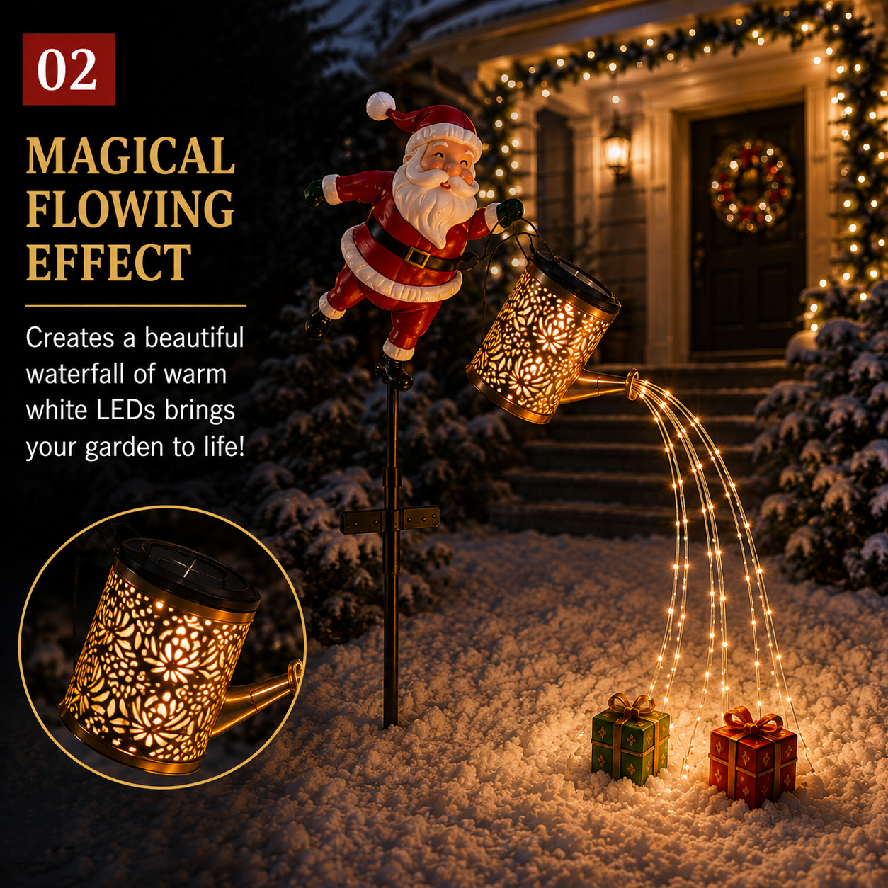 🎁48% OFF🎁🎅 Santa’s Magic Pour – Flowing LED Christmas Garden Light