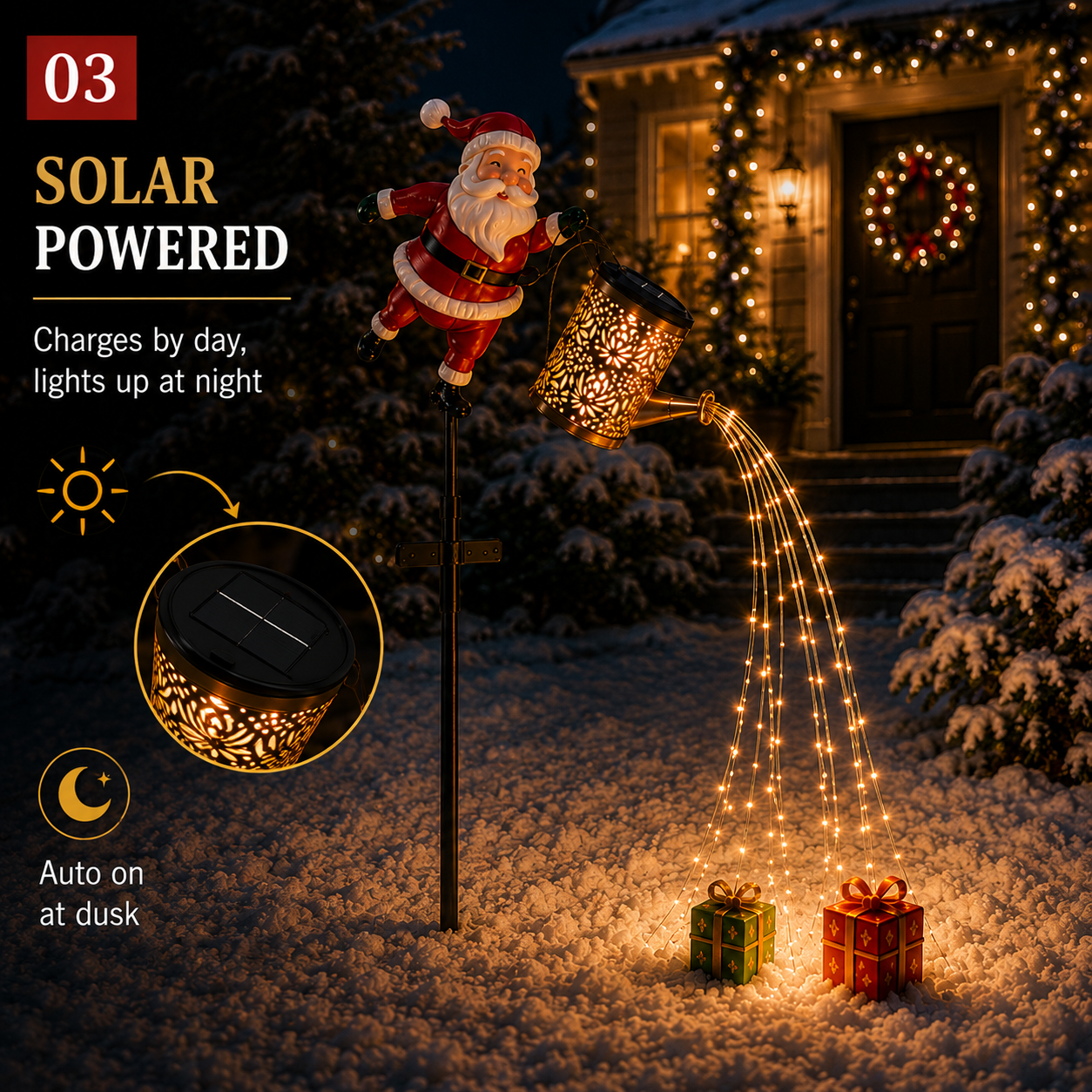 🎁48% OFF🎁🎅 Santa’s Magic Pour – Flowing LED Christmas Garden Light