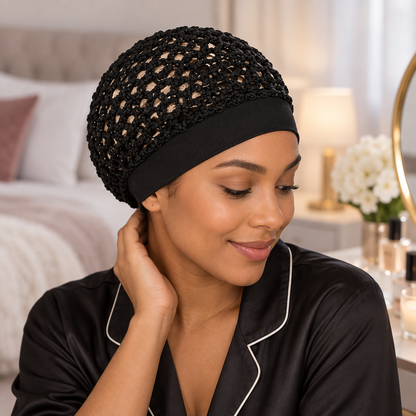 Wide Band Mesh Hair Cap