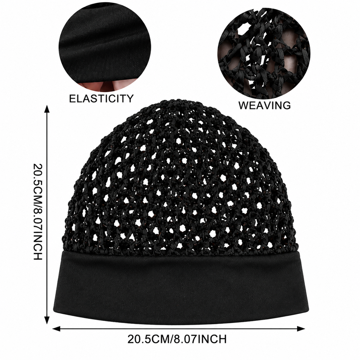 Wide Band Mesh Hair Cap