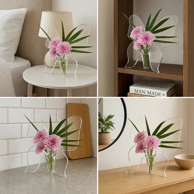⏳ Last Day 49% OFF🔥Transparent Butterfly-Inspired Decorative Vase