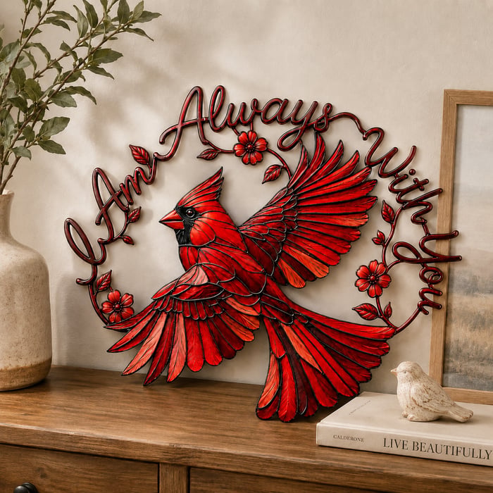 💖Cardinal Metal Wall Art - I Am Always With You