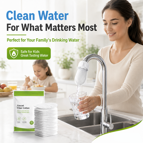 ⏰60%OFF⚡50K+ SOLD!💥Anti-Splash Kitchen Faucet Cotton Filter for Sediment & Rust Removal
