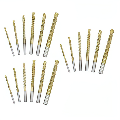 6Pcs Titanium Coated Carbon Steel Drill Bit Kit