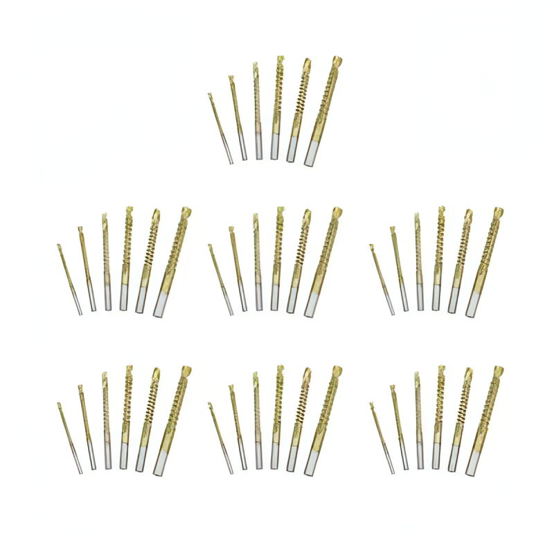 6Pcs Titanium Coated Carbon Steel Drill Bit Kit