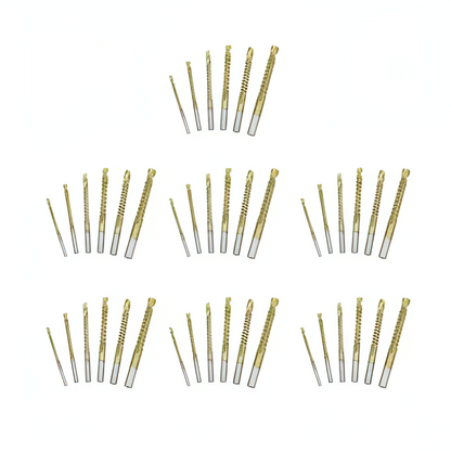 6Pcs Titanium Coated Carbon Steel Drill Bit Kit