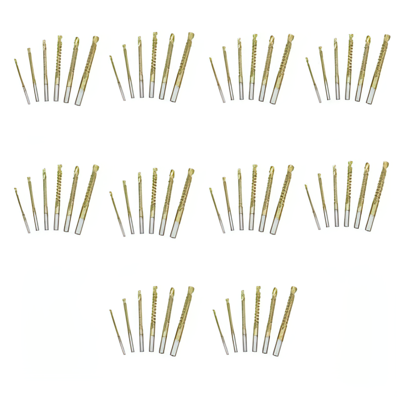 6Pcs Titanium Coated Carbon Steel Drill Bit Kit