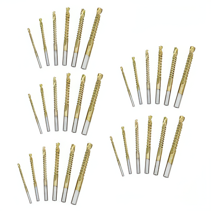 6Pcs Titanium Coated Carbon Steel Drill Bit Kit