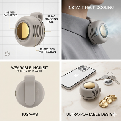 🔥HOT SALE 30% OFF – Bladeless Button Fan Stops Summer Sweat Anywhere