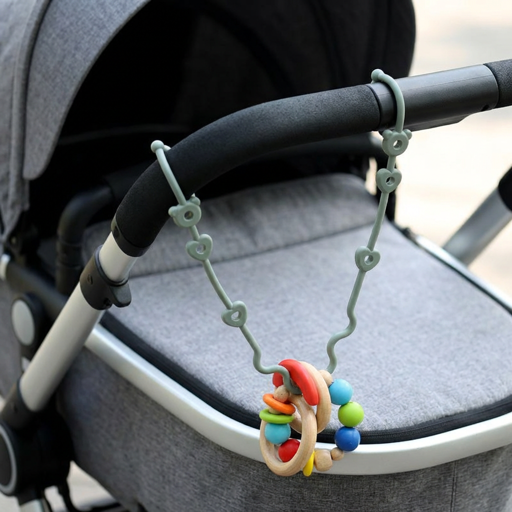 👶Silicone Baby Clip with Anti-Loss Protection – for Pacifiers & Toys