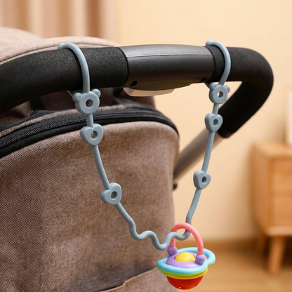 👶Silicone Baby Clip with Anti-Loss Protection – for Pacifiers & Toys