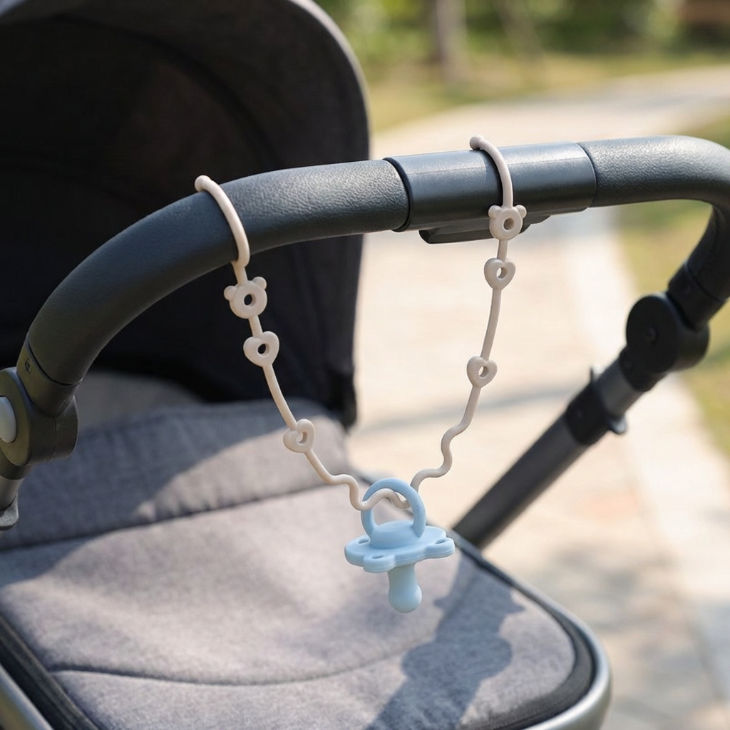 👶Silicone Baby Clip with Anti-Loss Protection – for Pacifiers & Toys