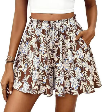 💃Women's Bohemian Print High-Waist Shorts🏖️