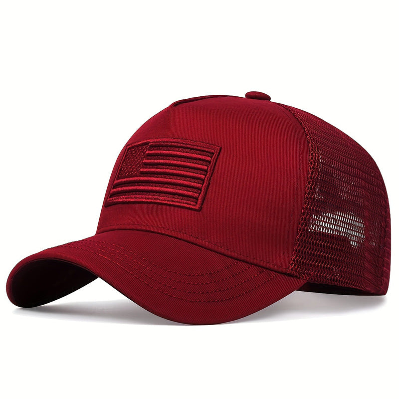🔥Embroidered USA Flag Mesh Cap