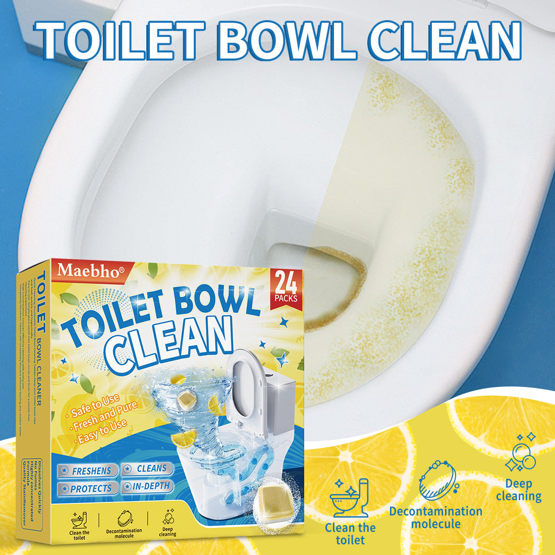 🚽✨Foam toilet paper sheets – remove stains without scrubbing, leaving a fresh scent