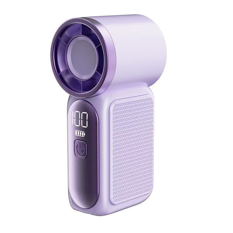 💨Mini Handheld Fan with LED Display –👍5-Speed Turbo Pocket size Fan.✨USB Rechargeable, High-Speed Cooling for Travel & Makeup. Perfect  Gift.  Portable Refrigeration