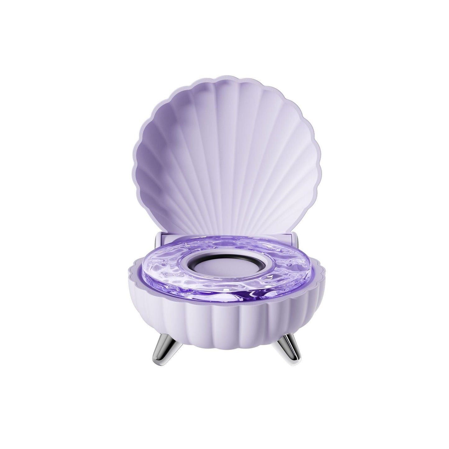 Seashell Bluetooth Speaker 🐚✨ | Beat-Sync Colorful LED Lights