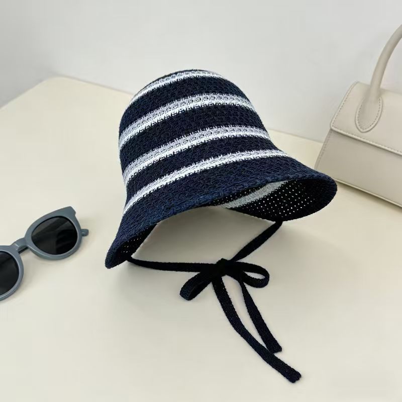 ⏰ 30% OFF – Limited Time Only✨Women's Striped Knit Hollow-Out Sun Hat