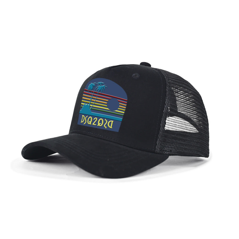 ☀️Vintage Sunset Mesh Trucker Hat – Breathable Adjustable Snapback Cap