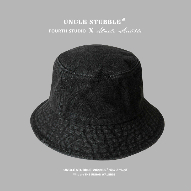 Korean Denim Fisherman Hat For Men With Large Brim To Show Face For Little Girls With Empty Top To Cover Basin Hat Korean Version Versatile Couple Hat
