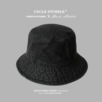 Korean Denim Fisherman Hat For Men With Large Brim To Show Face For Little Girls With Empty Top To Cover Basin Hat Korean Version Versatile Couple Hat